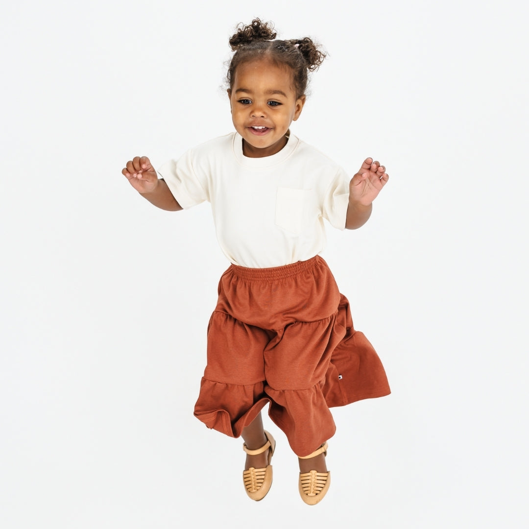 Kids' Bamboo Aria Skirt | Burnt Brick