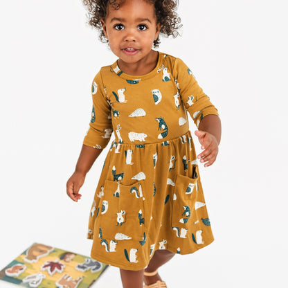 Baby/Kids' Bamboo Clementine Dress | Scandi Critters
