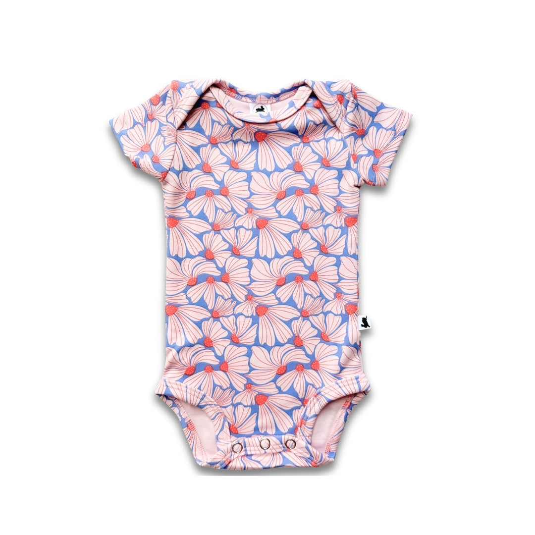 Bamboo Baby Short-Sleeved Onesie | Tidal Blue - additional view