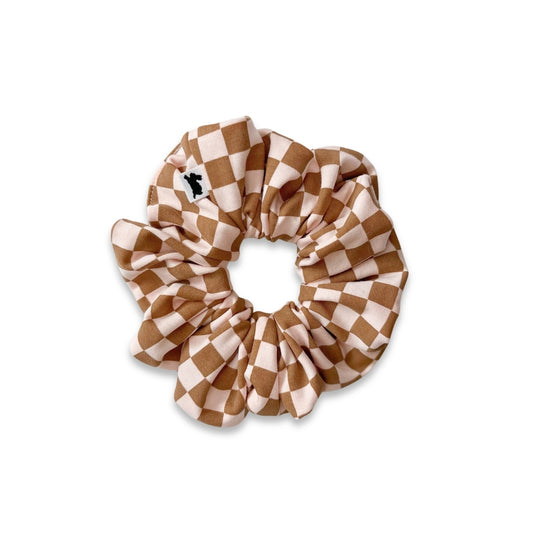 Bamboo Scrunchie | Blush Checkers