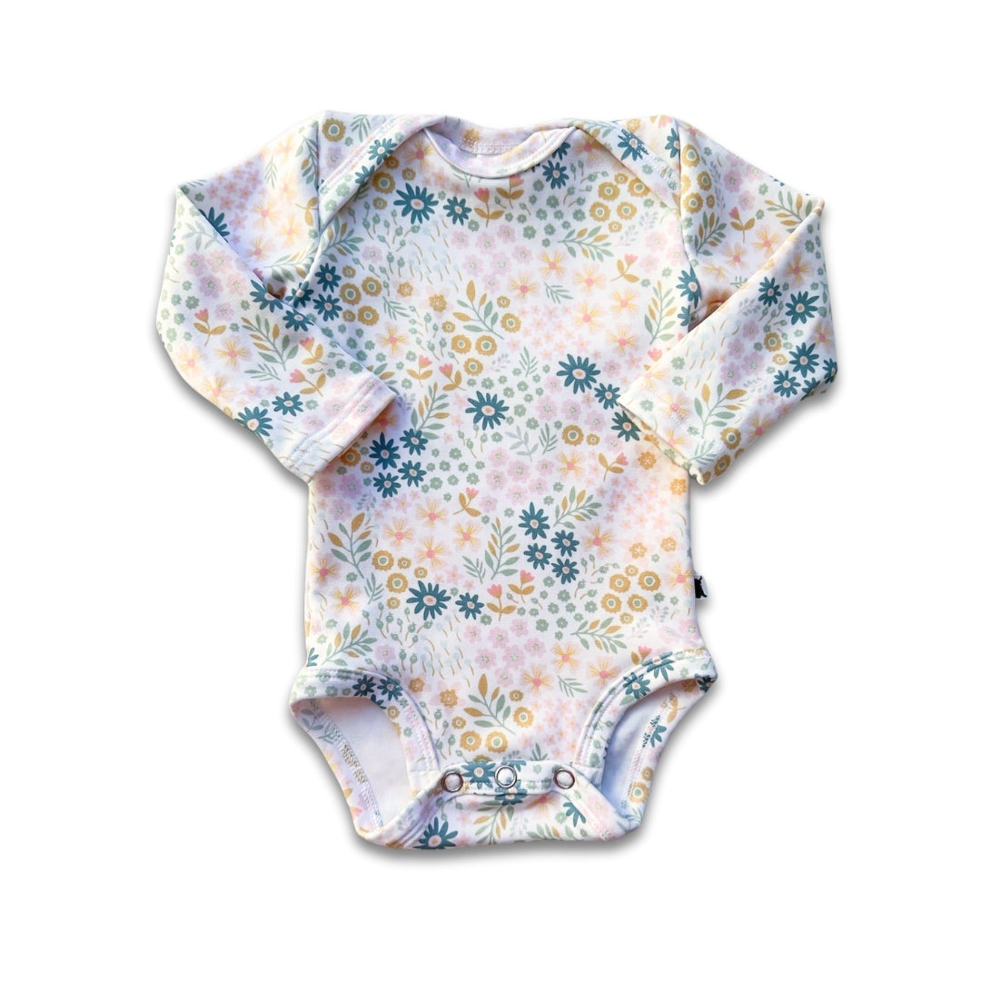 Baby Long-Sleeve Bamboo Onesie | Prints