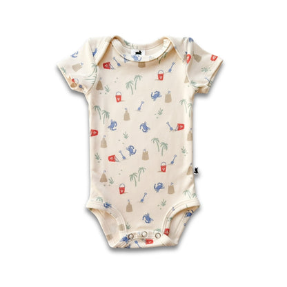 Bamboo Baby Short-Sleeved Onesie | Tidal Blue - additional view