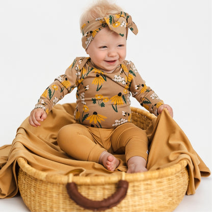 Baby Long-Sleeve Bamboo Bodysuit | Bumblebee