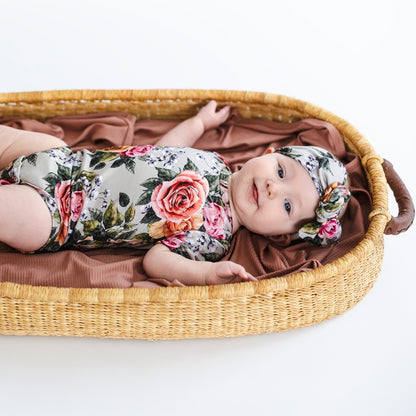 Bamboo Baby Capsule Gift Box | Antique Floral & Terracotta Rib