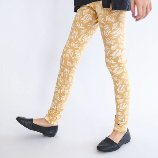 Youth Bamboo Leggings | Palm Fronds
