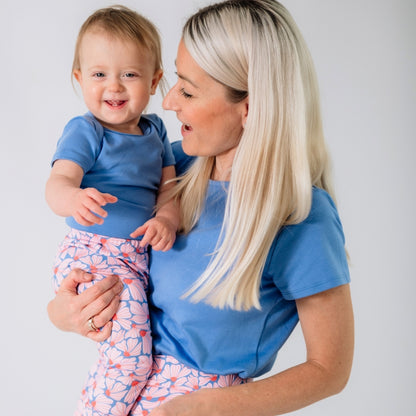 Bamboo Baby Short-Sleeved Onesie | Tidal Blue - additional view