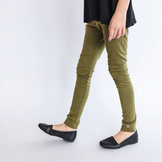 Youth Bamboo Leggings | Olive