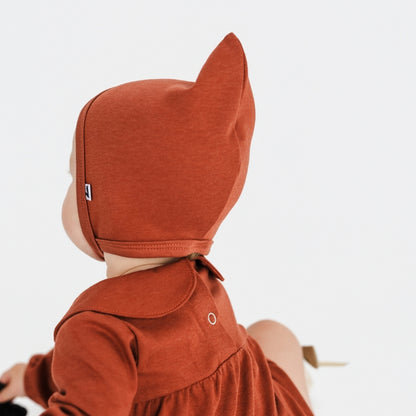 Baby Bamboo Pixie Bonnet | Burnt Brick