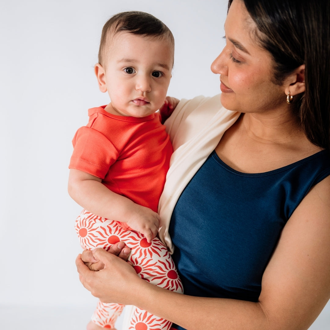 Bamboo Baby Short-Sleeved Onesie | Tidal Blue - additional view