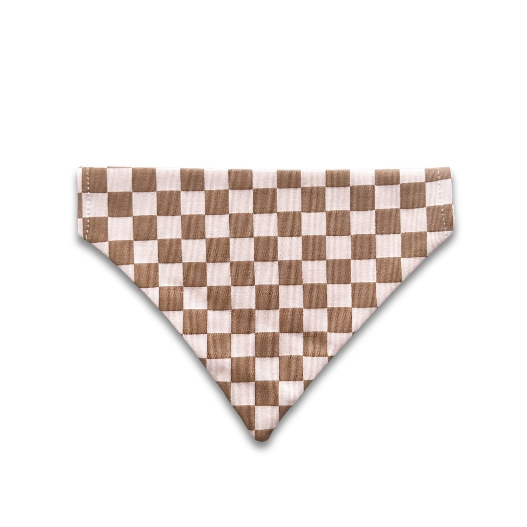 Pet Bamboo Bandana | Blush Checkers
