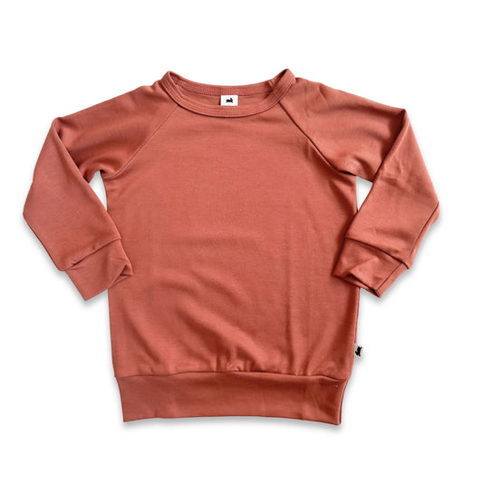 Baby/Kids' Bamboo Raglan Pullover | Burnt Brick