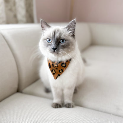 Pet Bamboo Bandana | Bronze Leopard