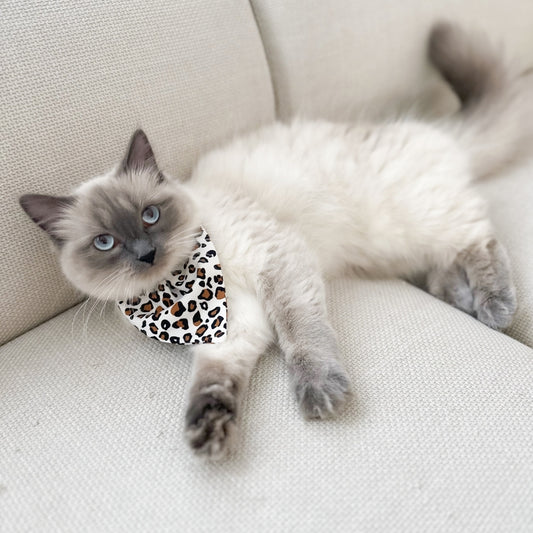 Pet Bamboo Bandana | Snow Leopard
