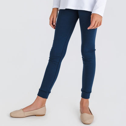 Youth Bamboo Leggings | Navy