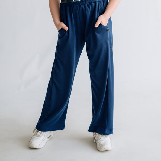 Youth Bamboo Wide Leg Pants | Navy