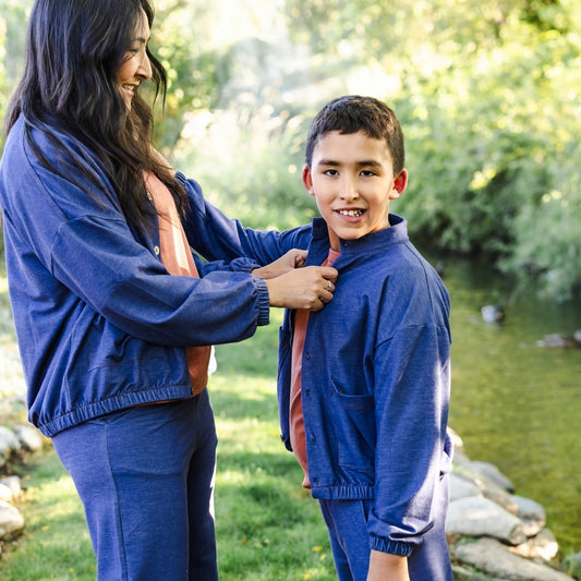 Ladies' Bamboo Terry Denim Echo Jacket | Blue Denim