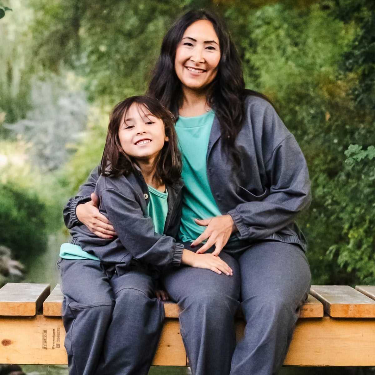 Kids' Bamboo Terry Denim Echo Jacket | Charcoal Denim