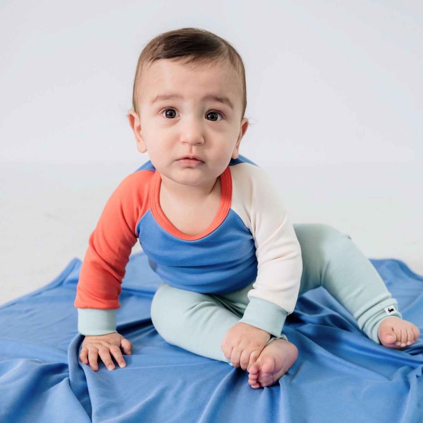 Baby/Kids' Bamboo Colourblock Raglan Pullover | Colourblock