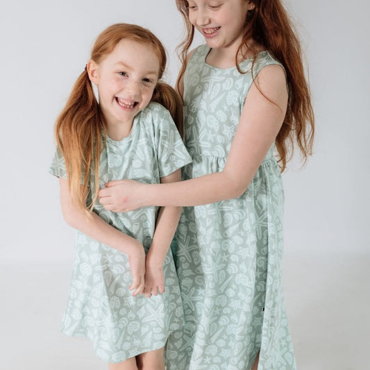 Youth Bamboo Square Neck Midi Dress | Coastal Keepsakes