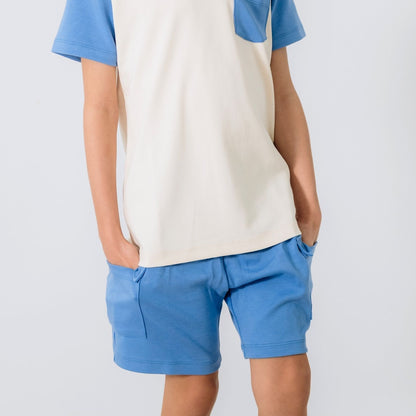 Youth Bamboo Cargo Shorts | Tidal Blue