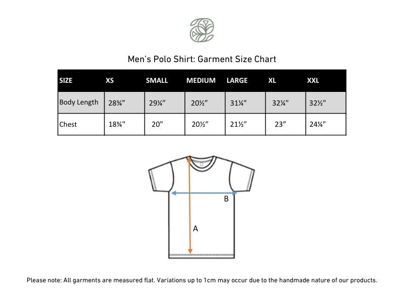 Men's Bamboo Polo Shirt | Black Bison Plaid size chart