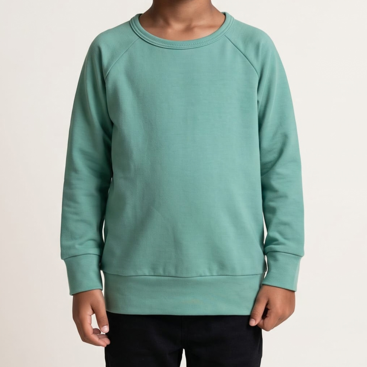Youth Bamboo Raglan Pullover | Spruce Green