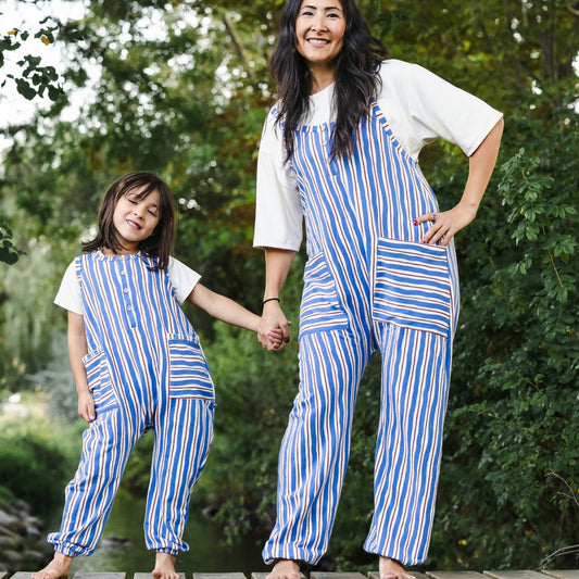 Ladies' Bamboo Terry Romperall | Scandi Stripe
