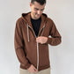 Adult Unisex Bamboo Fleece-lined Zip-Up Hoodie | Chestnut