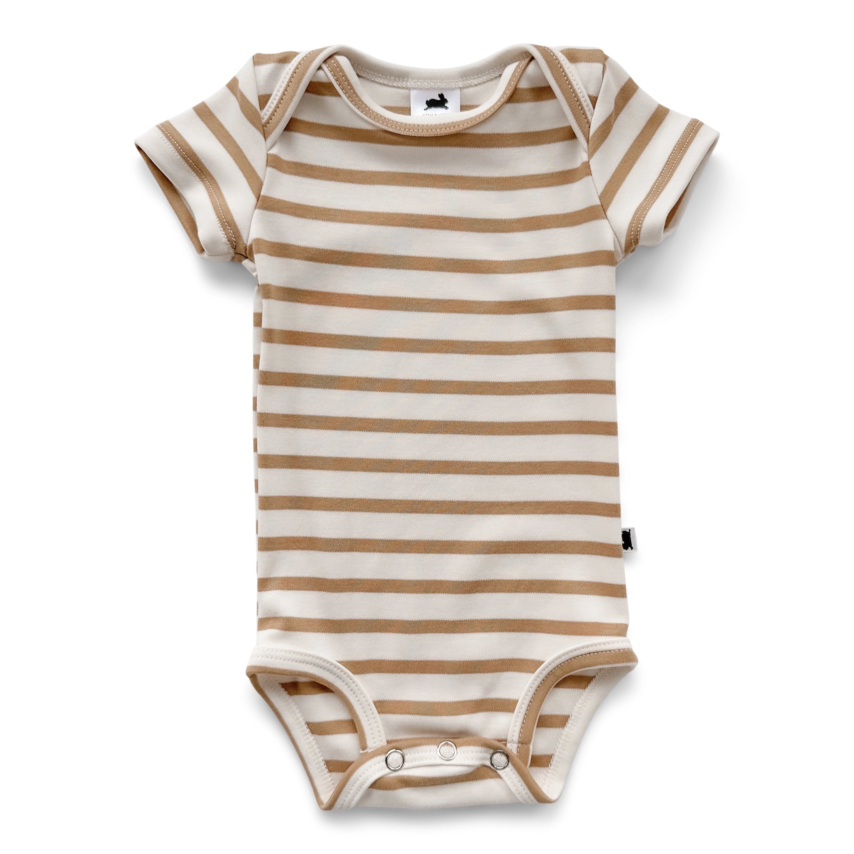 Short Sleeve Baby Bamboo Onesie | Honey Stripe