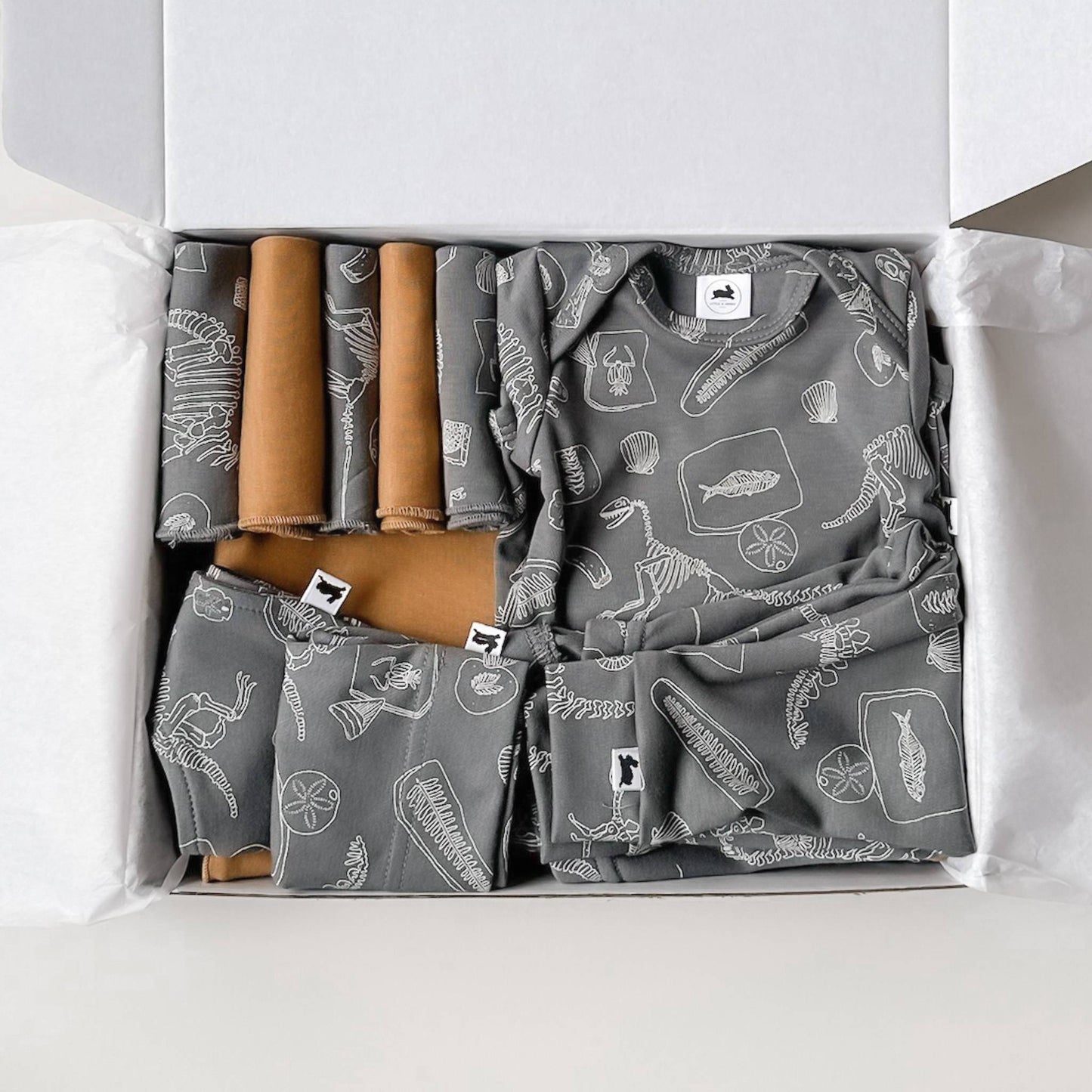 Bamboo Baby Capsule Gift Box - Fossil & Umber