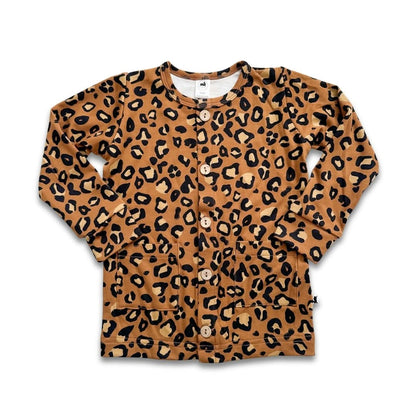 Kids' Bamboo Cardigan | Bronze Leopard
