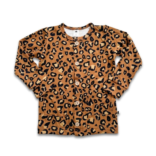 Kids' Bamboo Cardigan | Bronze Leopard
