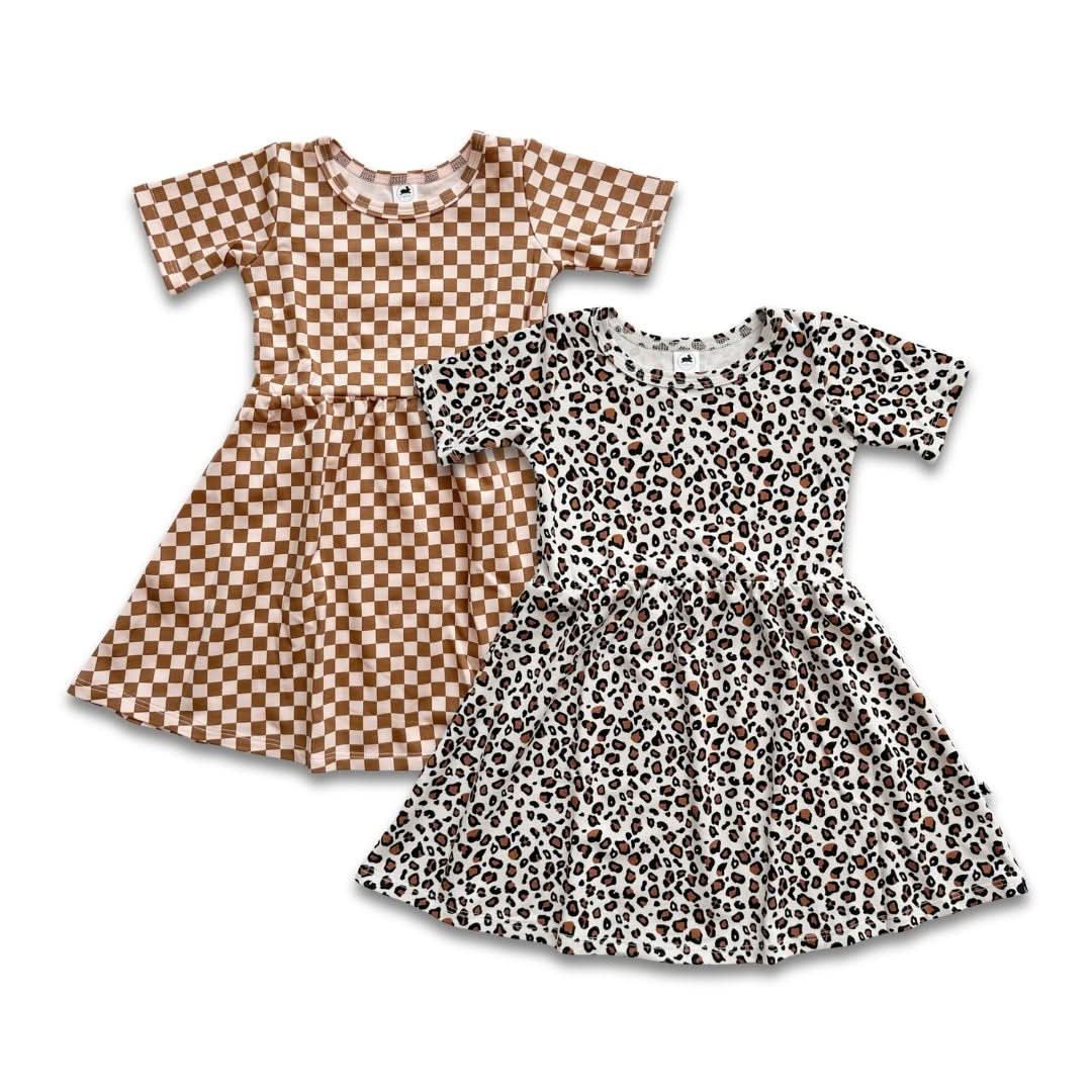 Baby/Kids' Bamboo Daphne Dress | Snow Leopard