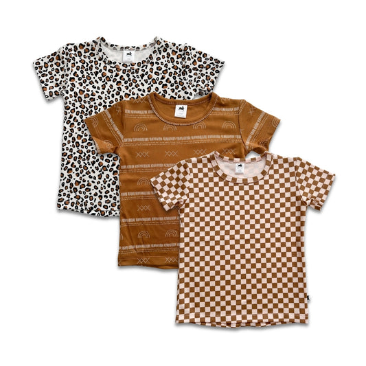 Baby/Kids' Bamboo All-Over Print T-shirt | Blush Checkers
