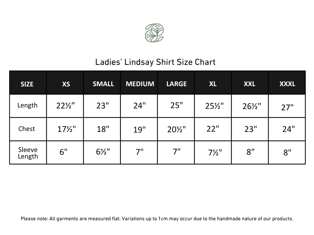 Ladies' Bamboo Lindsay T-Shirt | Berry Stripe size chart