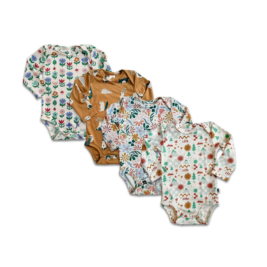 Baby Bamboo Long-Sleeve Bodysuit | Floating Floral
