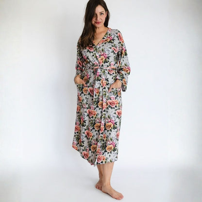 Ladies’ Bamboo Robe | Palm Fronds