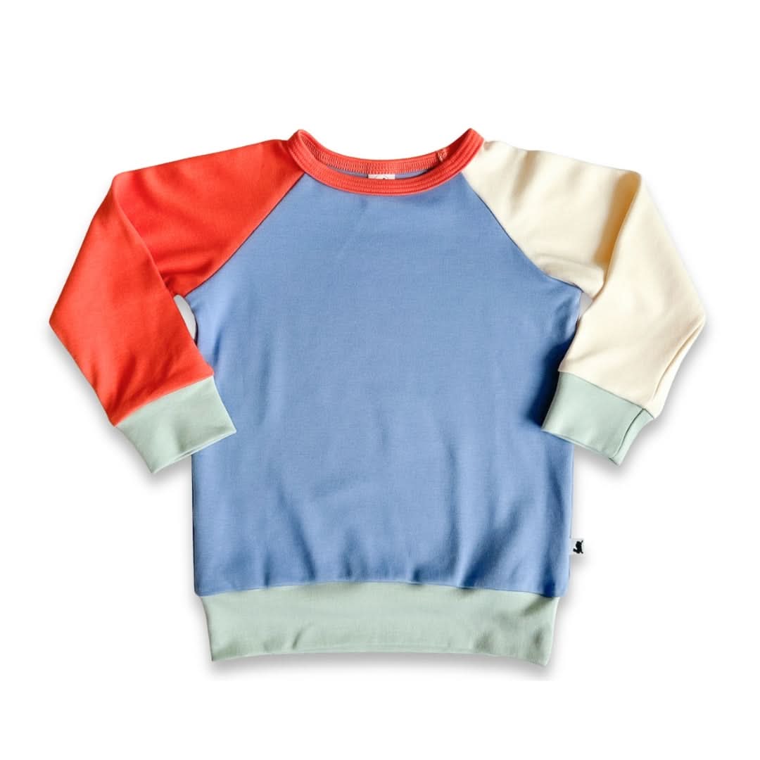Baby/Kids' Bamboo Colourblock Raglan Pullover | Colourblock