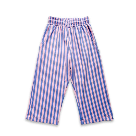 Kids Bamboo Wide Leg Pants | Parlour Stripe