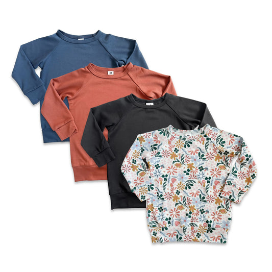 Baby/Kids' Bamboo Raglan Pullover | Burnt Brick