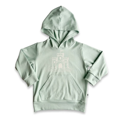 Kids' Bamboo Lightweight Kangaroo Pocket Graphic Hoodie | Sandcastle On Seaglass