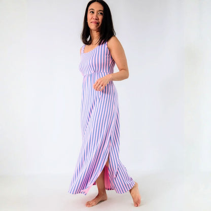 Ladies Bamboo Maxi Tank Dress | Navy Blue - additional view