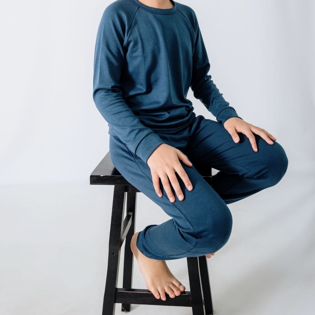 Youth Lightweight Bamboo Joggers | Tangerine Crush - additional view
