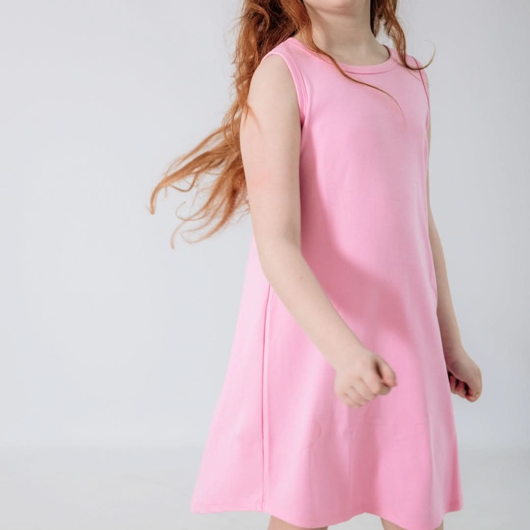 Youth Bamboo Tank Shift Dress | Seaglass Green - additional view