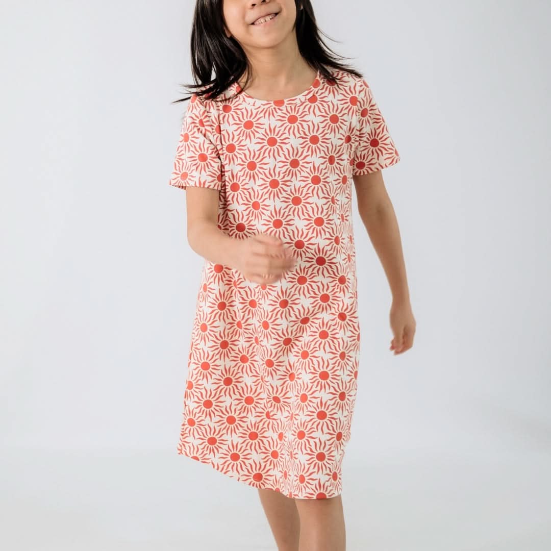 Youth Bamboo Bamboo Winslow Dress | Flamingo Party - additional view