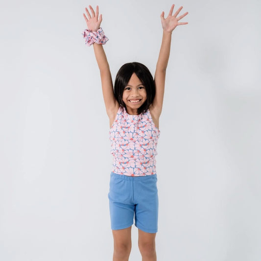Youth Bamboo Bike Shorts | Tidal Blue