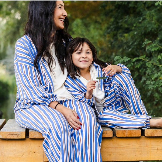 Ladies' Bamboo Terry Echo Jacket | Scandi Stripe