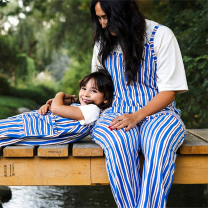 Ladies' Bamboo Terry Romperall | Scandi Stripe