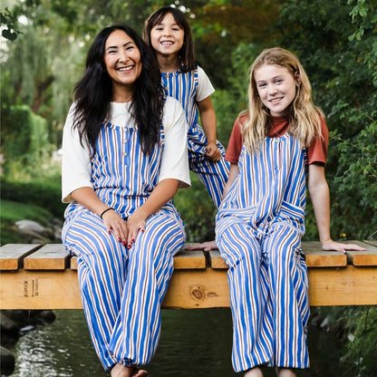 Youth Bamboo Terry Romperall | Scandi Stripe