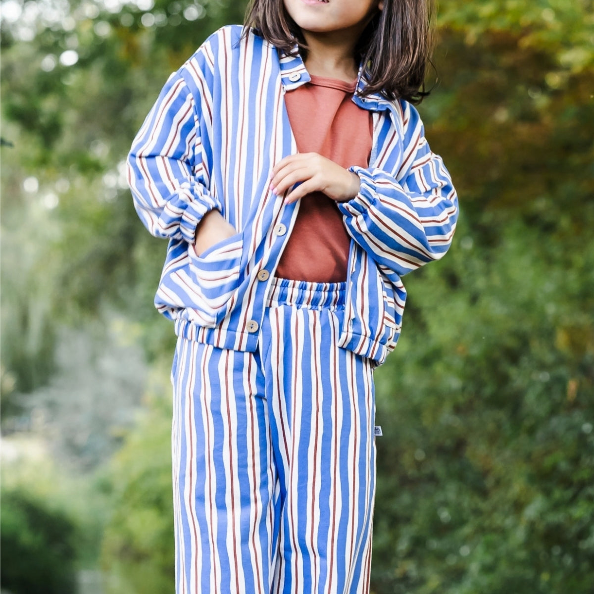 Kids' Bamboo Terry Echo Jacket | Scandi Stripe